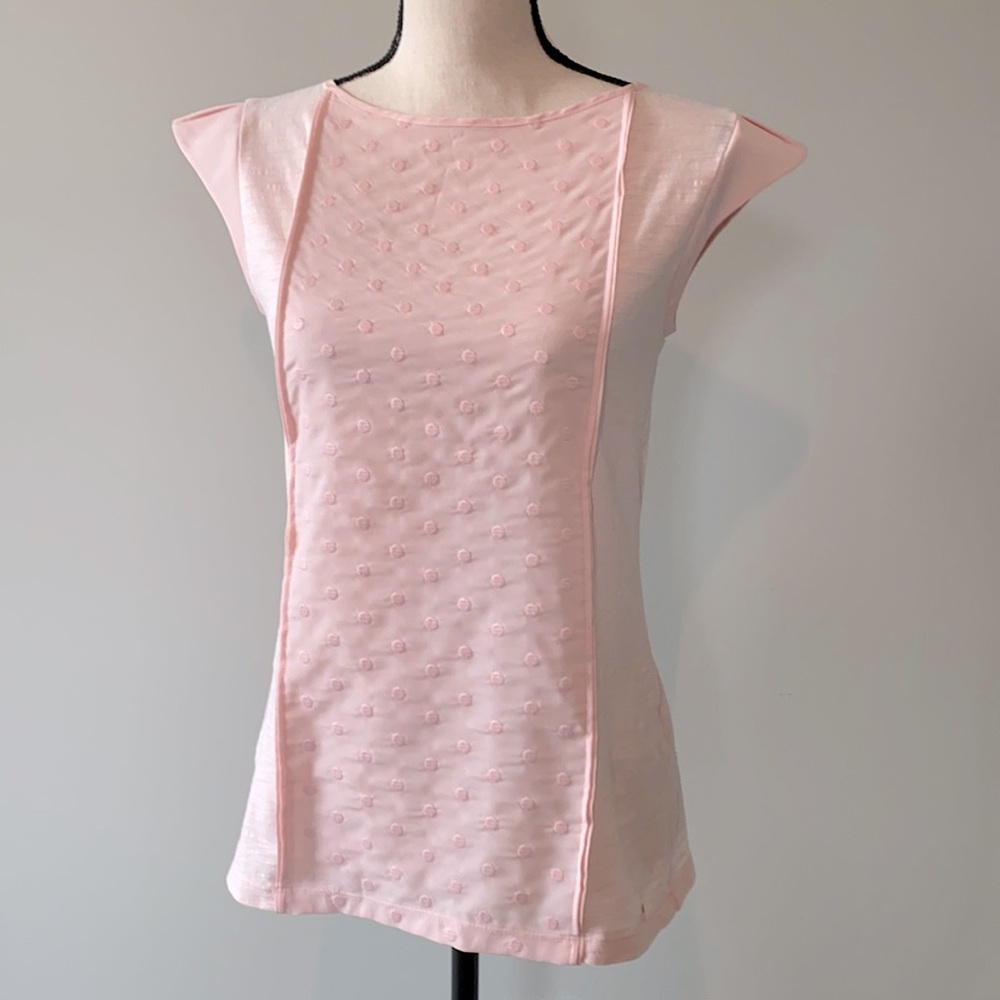 Pink polka dot top